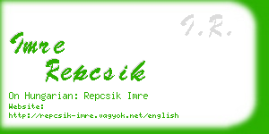 imre repcsik business card